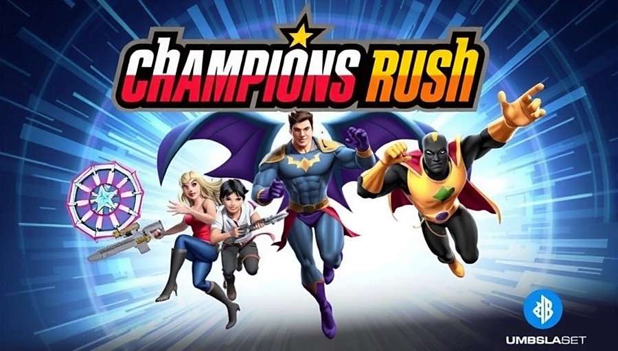 Champions Rush - Indian Action Game Champions Rush game cover showing Indian superhero characters in action poses