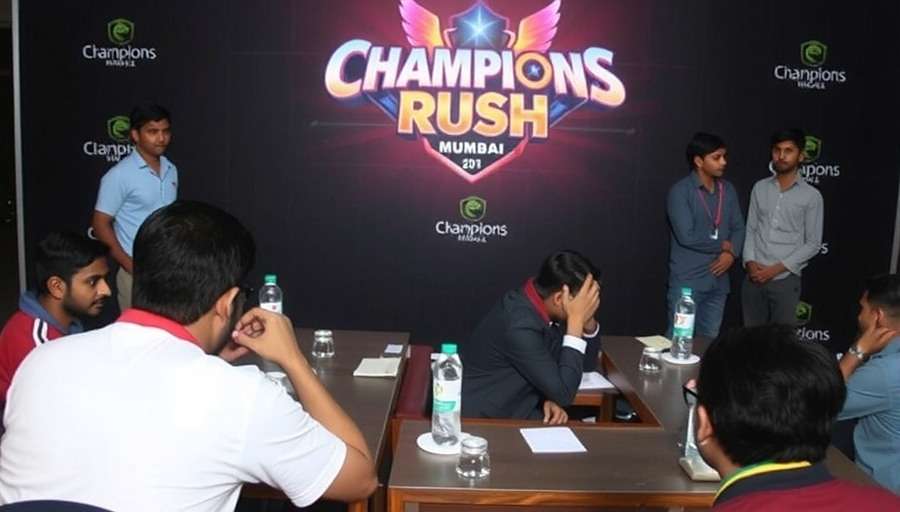 Champions Rush - Mumbai Community Meetup Champions Rush community meetup in Mumbai showing players gathered for a tournament