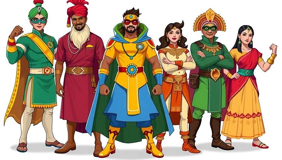 Champions Rush - Regional Characters Champions Rush regional characters showing diverse Indian heroes from different states in traditional attire